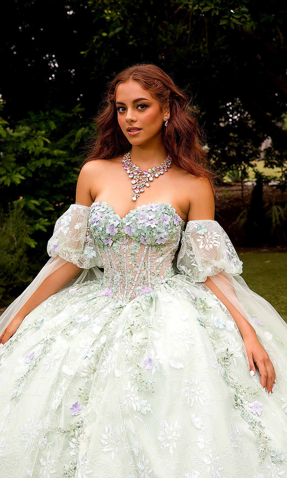 Bella Princess PQ1084 Sage Green Quinceanera Ball Gown Dress