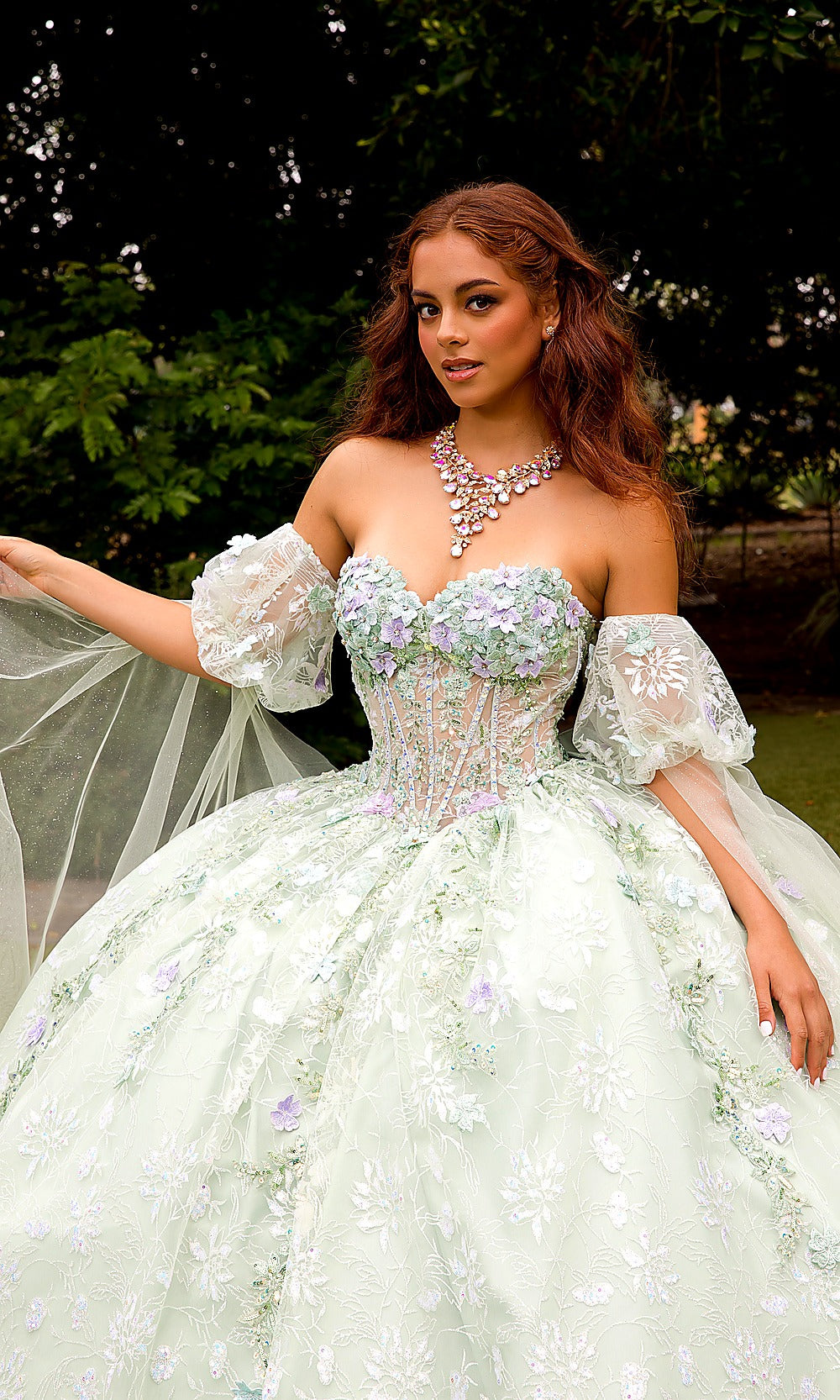 Bella Princess PQ1084 Sage Green Quinceanera Ball Gown Dress