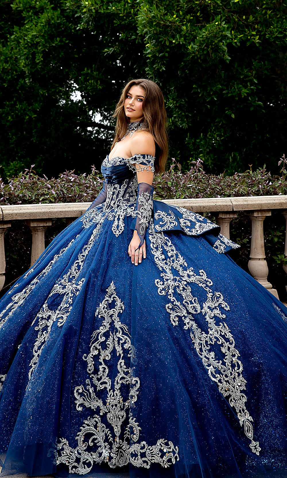 Bella Princess PQ1086 Navy Blue Quinceanera Ball Gown Dress