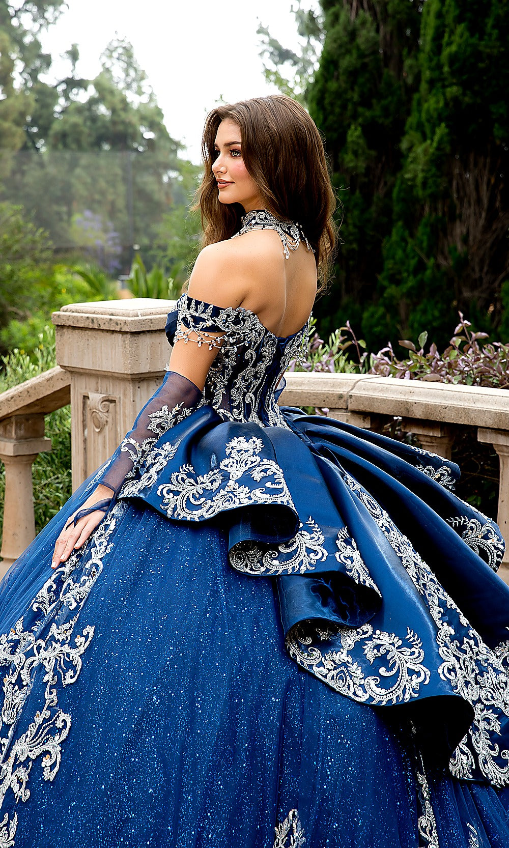 Bella Princess PQ1086 Navy Blue Quinceanera Ball Gown Dress
