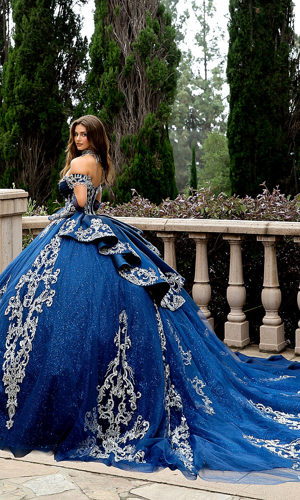Bella Princess PQ1086 Navy Blue Quinceanera Ball Gown Dress