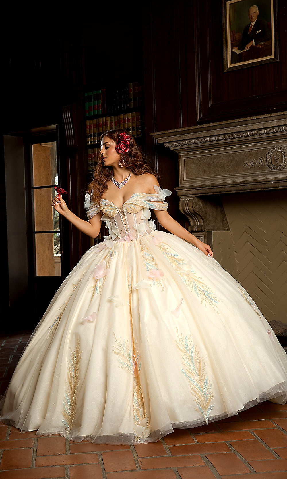 Bella Princess PQ1088 Champagne Mist Quinceanera Ball Gown Dress