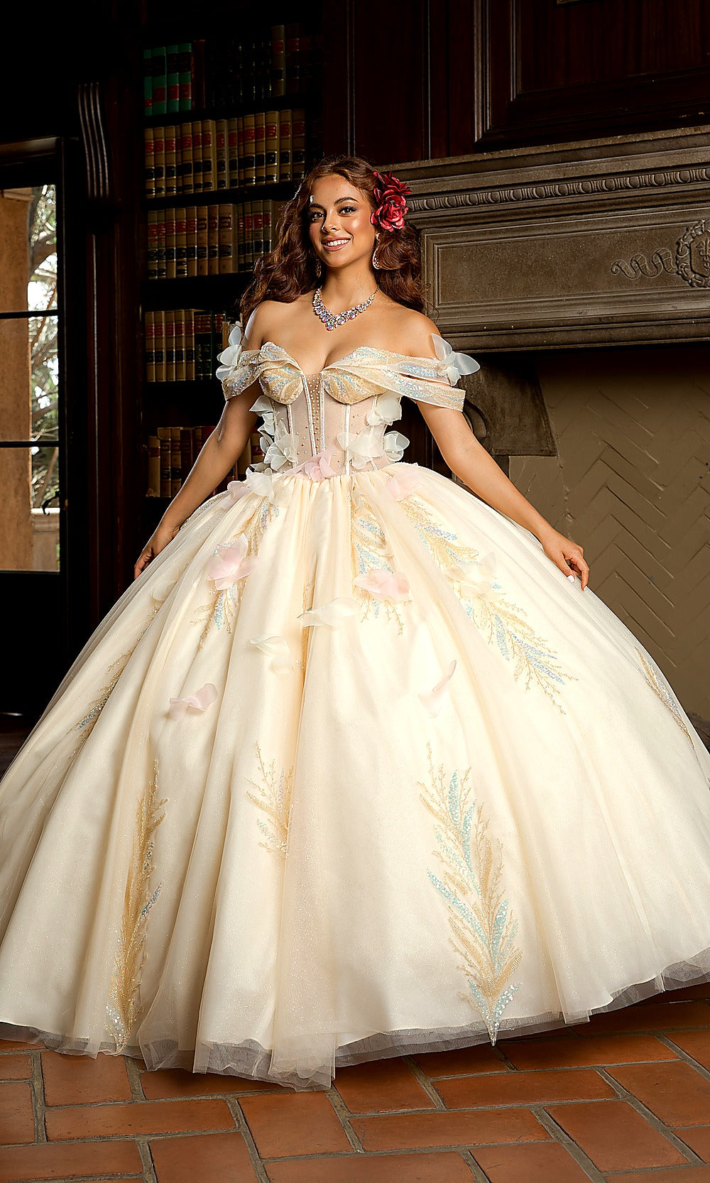 Bella Princess PQ1088 Champagne Mist Quinceanera Ball Gown Dress