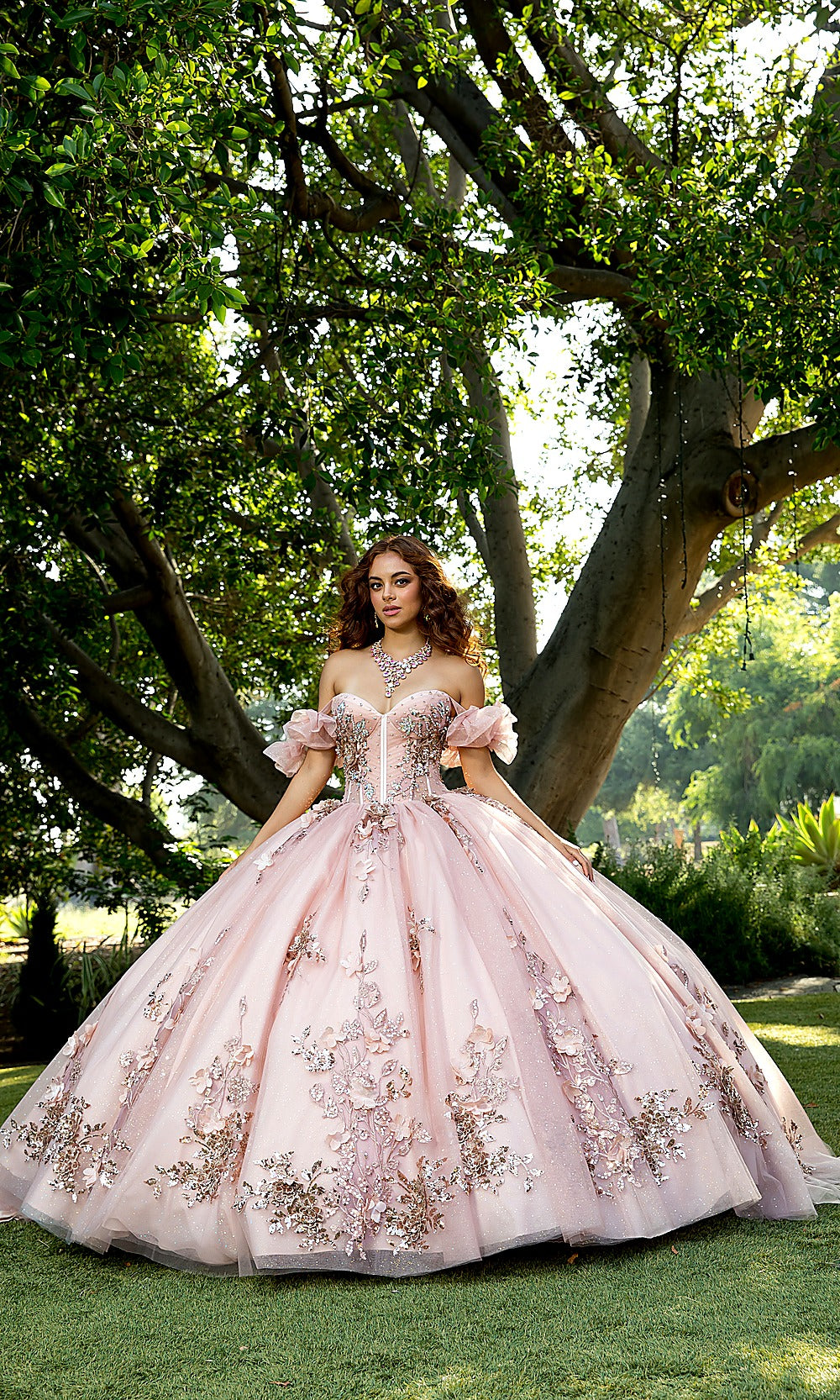 Bella Princess PQ1089 Pink Quinceanera Ball Gown Dress
