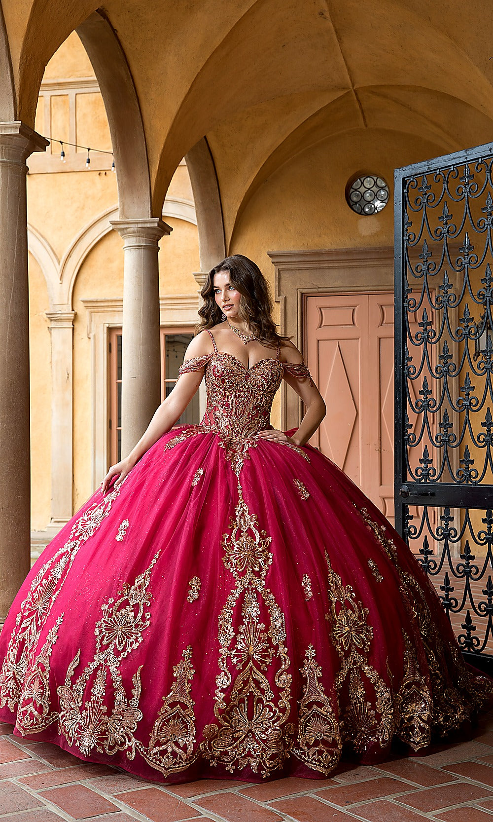 Bella Princess PQ1090 Bright Pink Quinceanera Ball Gown Dress
