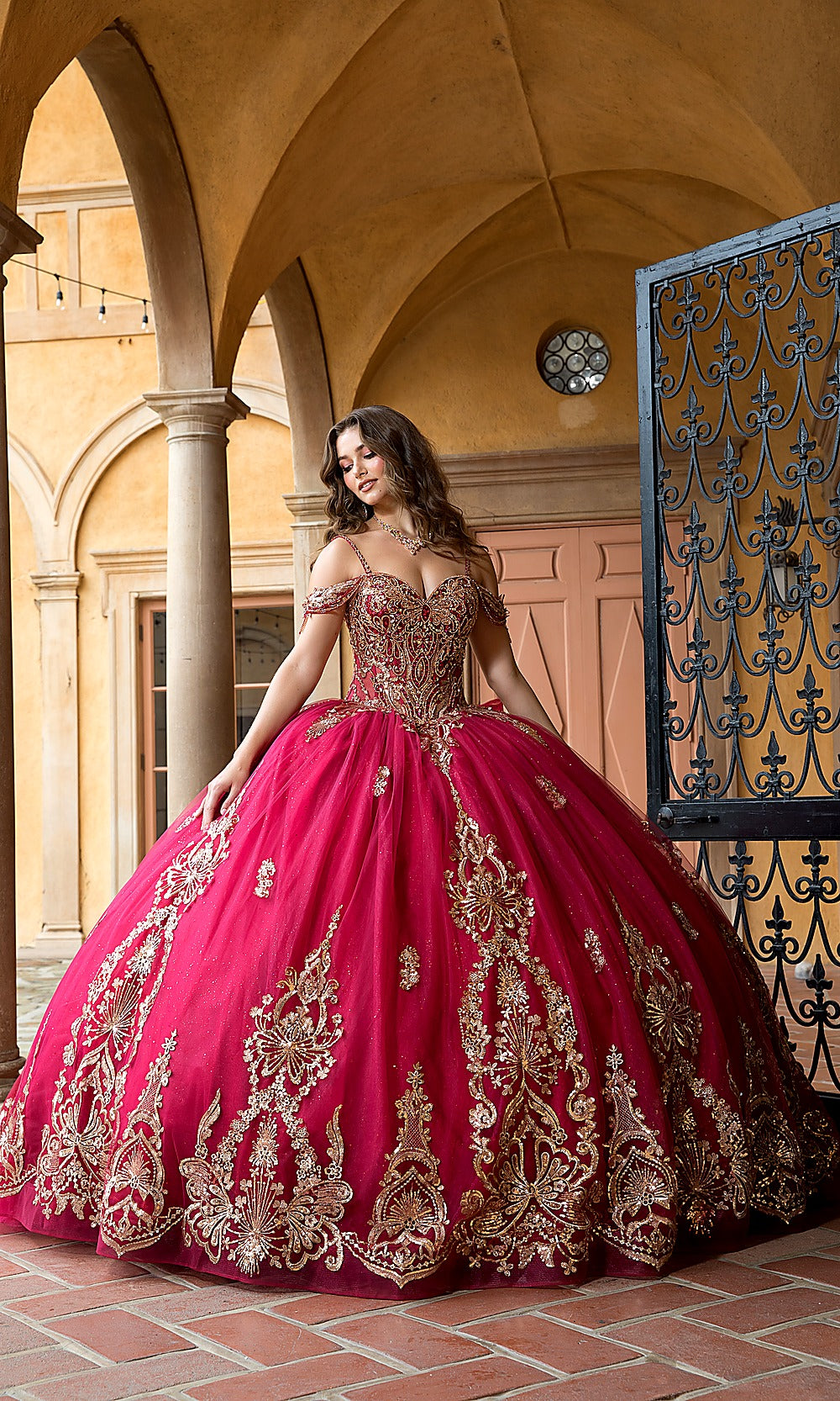 Bella Princess PQ1090 Bright Pink Quinceanera Ball Gown Dress