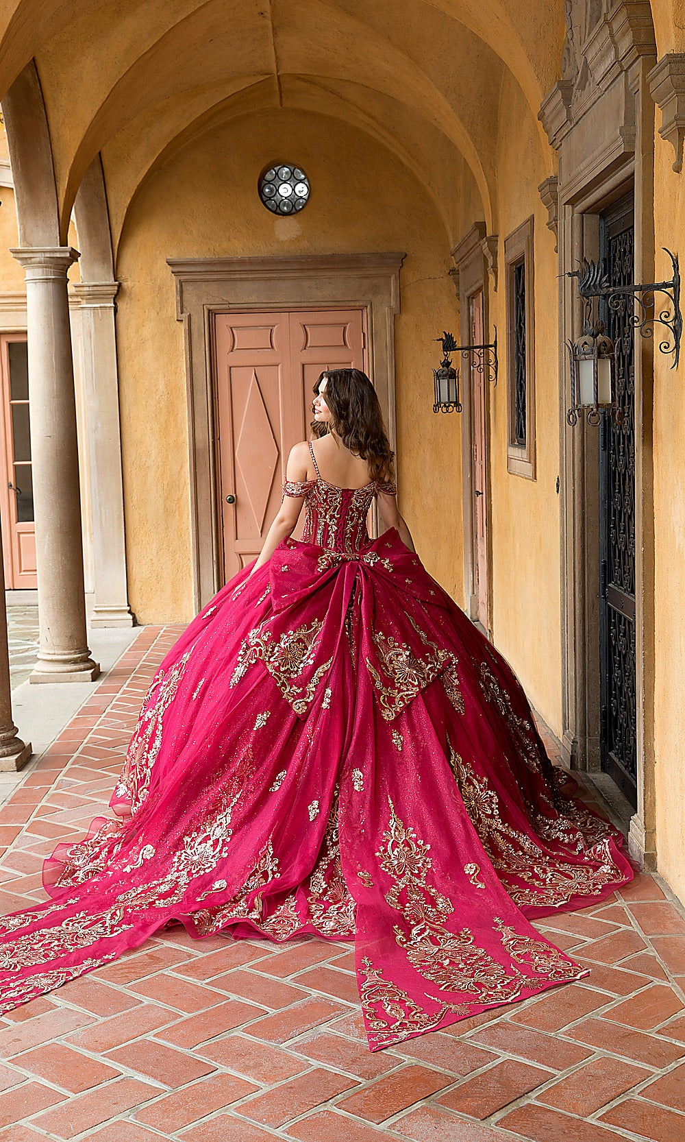 Bella Princess PQ1090 Bright Pink Quinceanera Ball Gown Dress