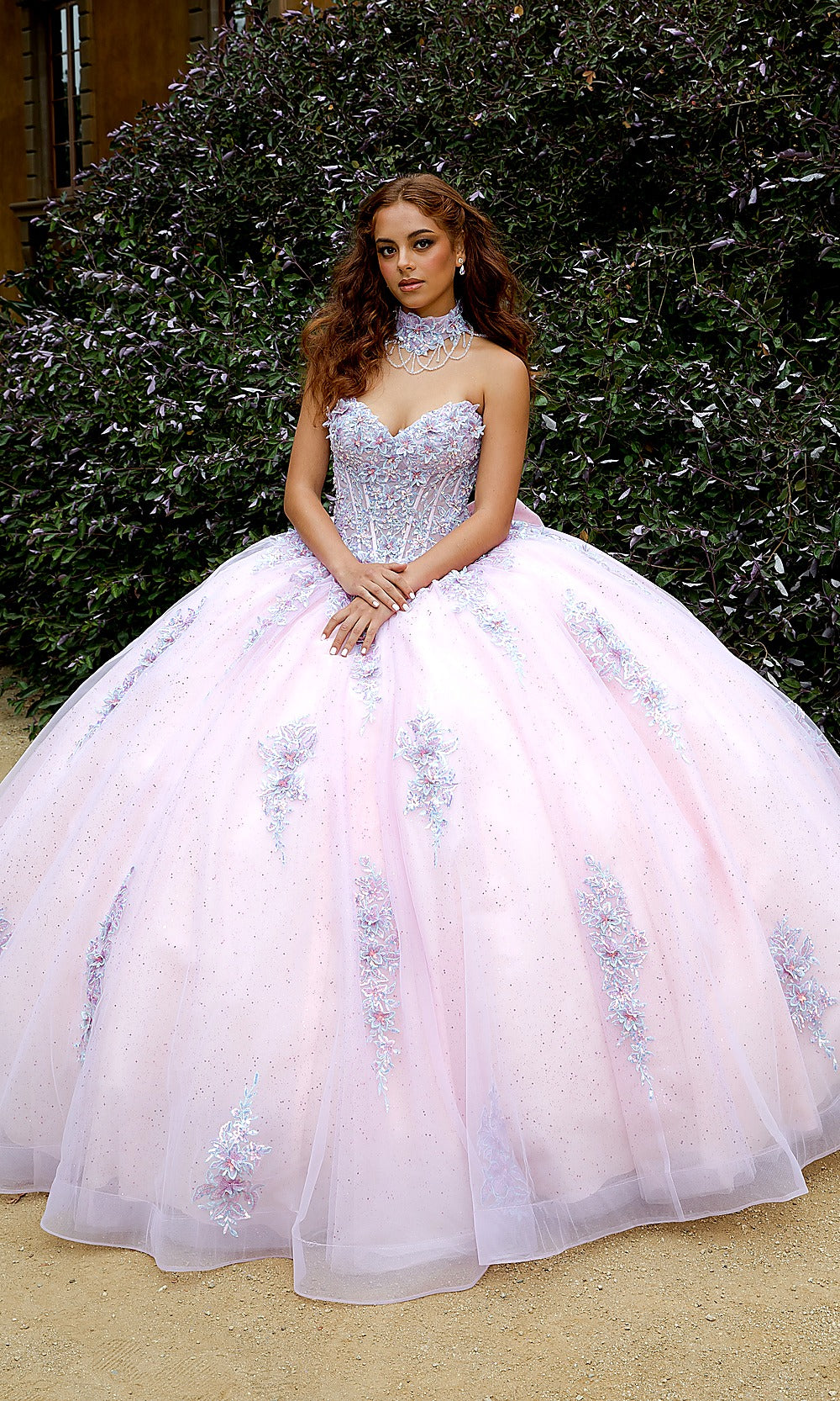 Bella Princess PQ1091 Pink Quinceanera Ball Gown Dress