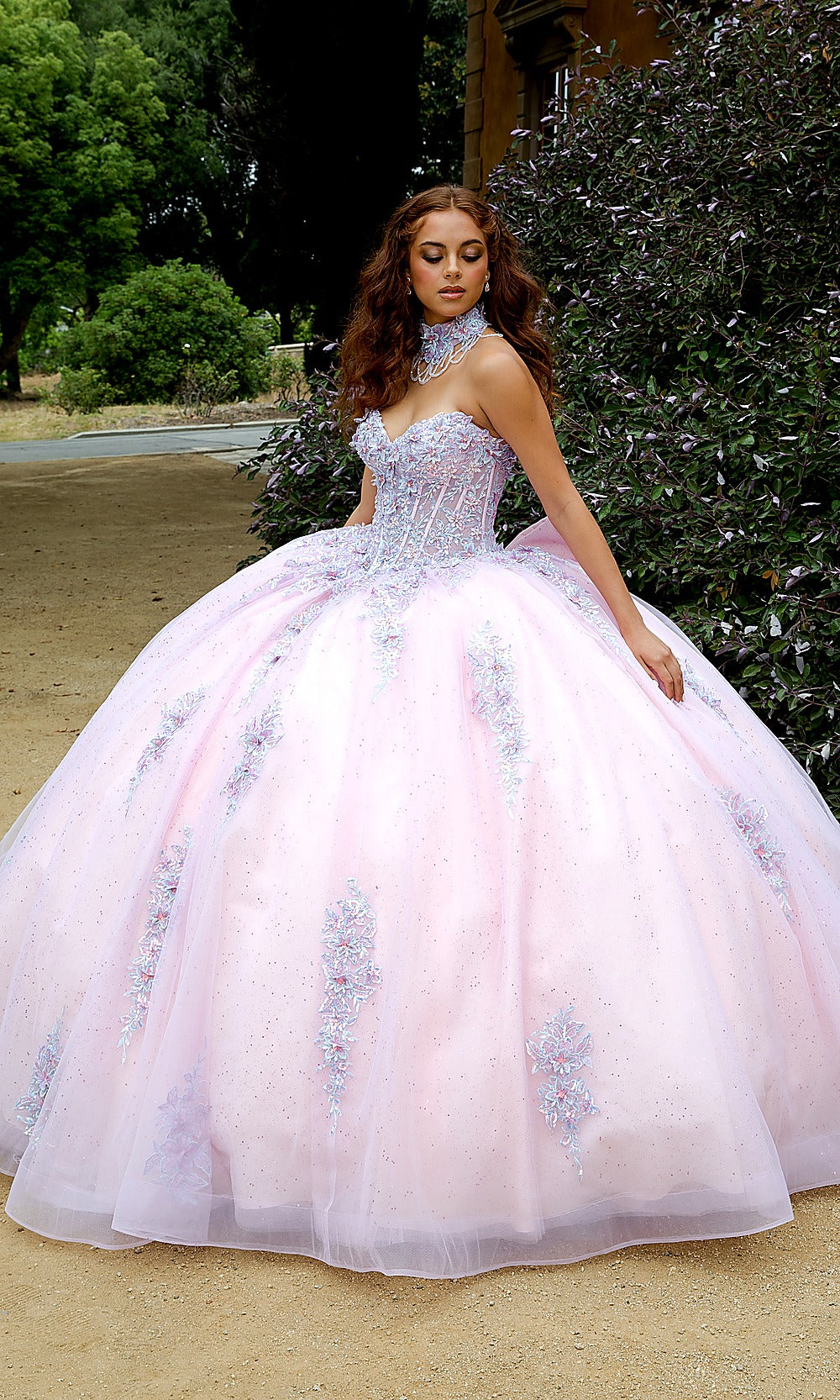 Bella Princess PQ1091 Pink Quinceanera Ball Gown Dress