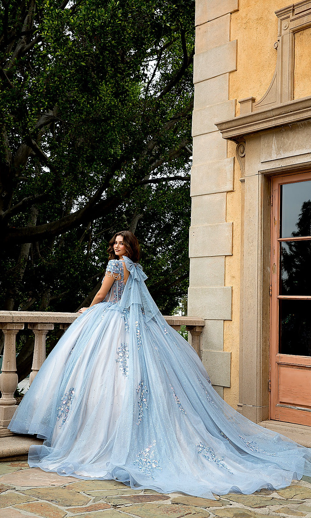 Bella Princess PQ1094 Blue Quinceanera Ball Gown Dress