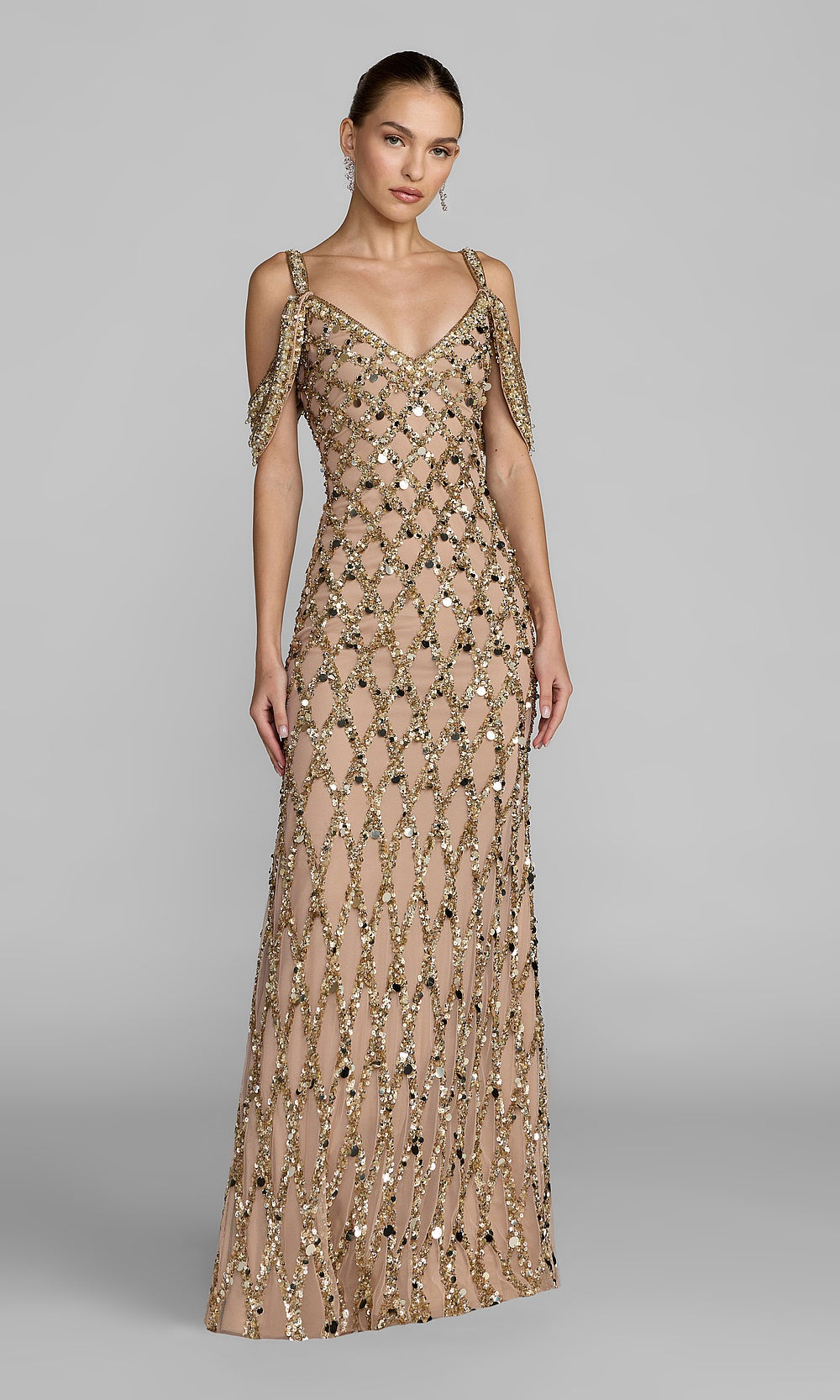 Mac Duggal 10139 Evening Dress - Gold - AB