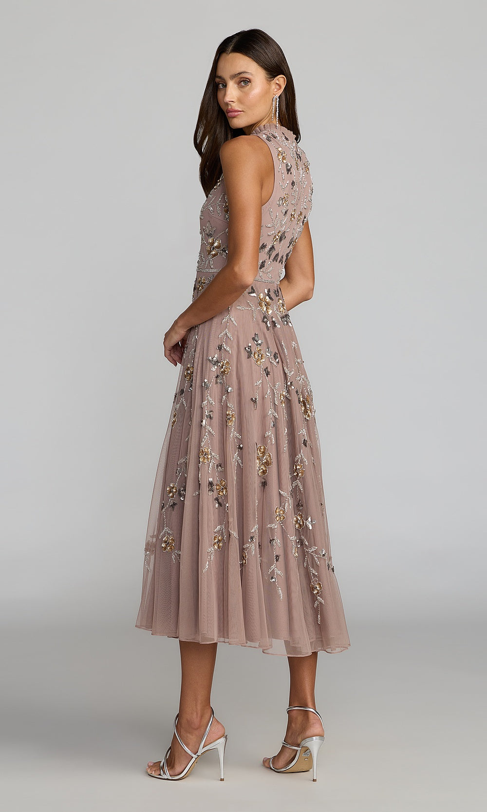 Mac Duggal 10815 Cocktail Dress - Taupe - BK