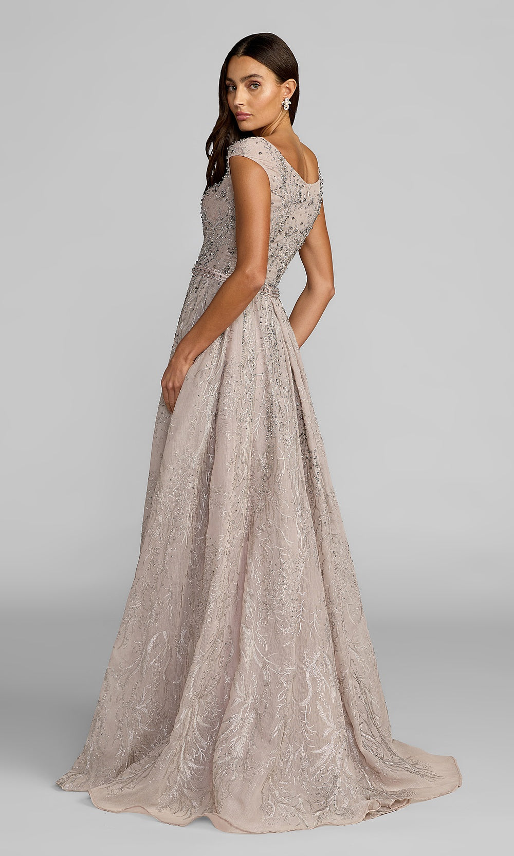 Mac Duggal 20374 Evening Dress - Taupe - BK