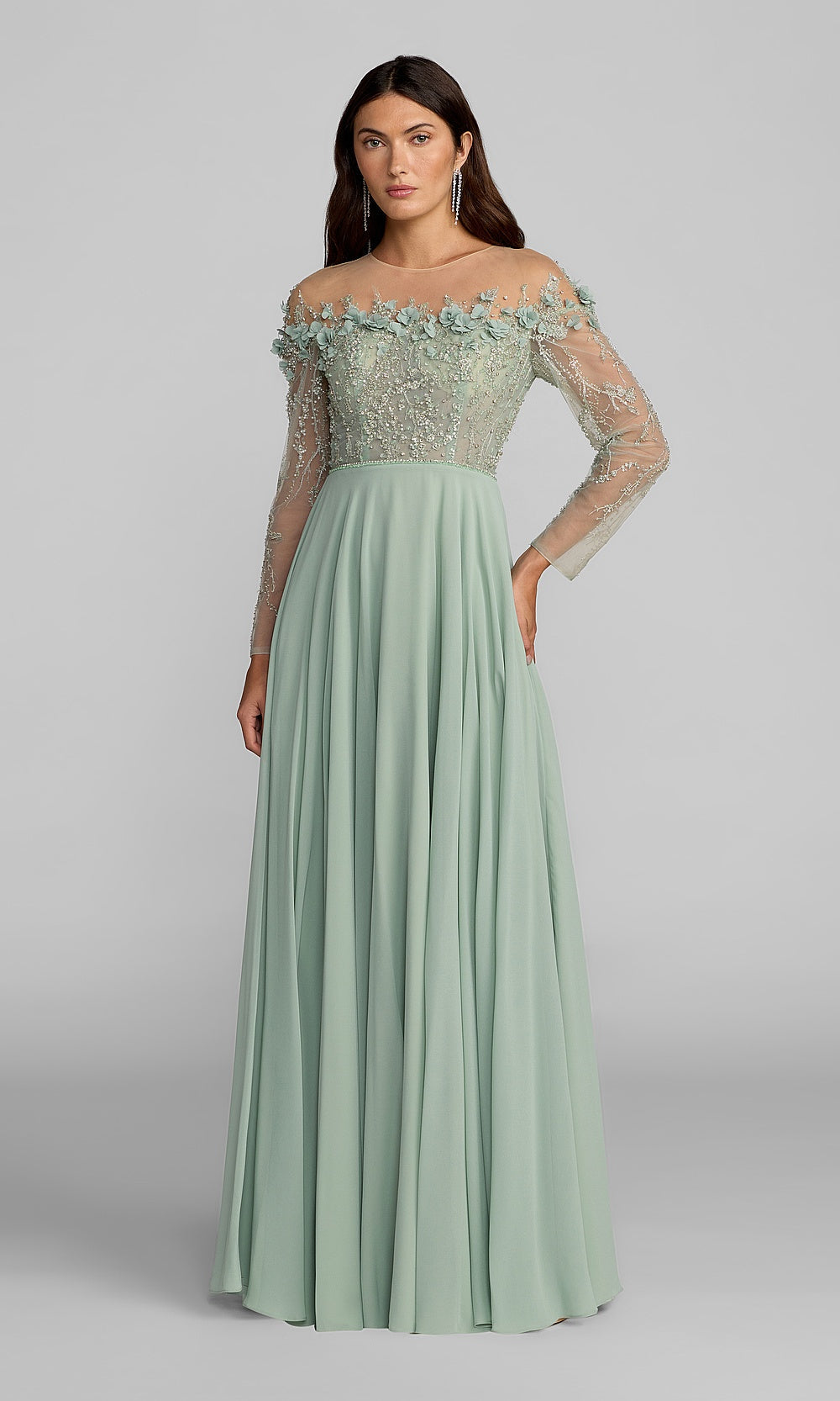 Mac Duggal 21315 Evening Dress - Sage - AB