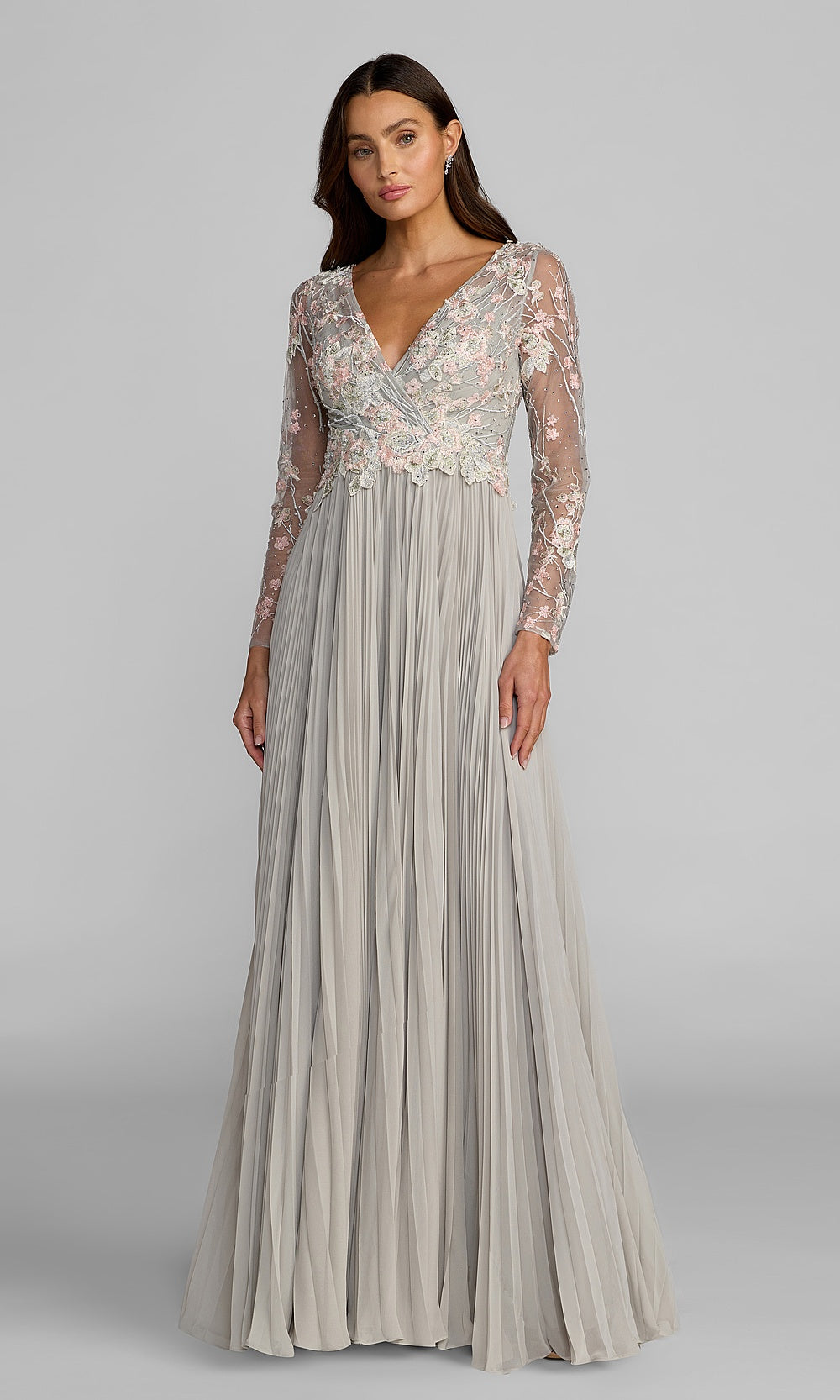 Mac Duggal 21332 Evening Dress - Platinummulti - AB