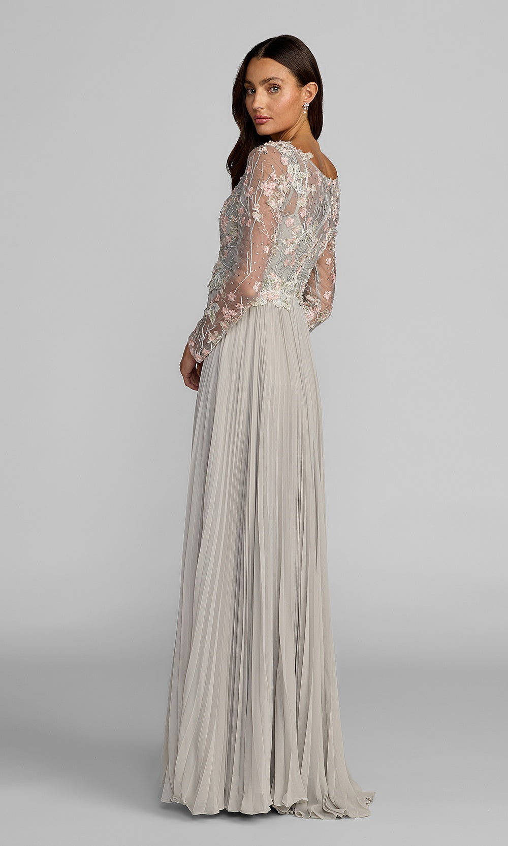 Mac Duggal 21332 Evening Dress - Platinummulti - BK