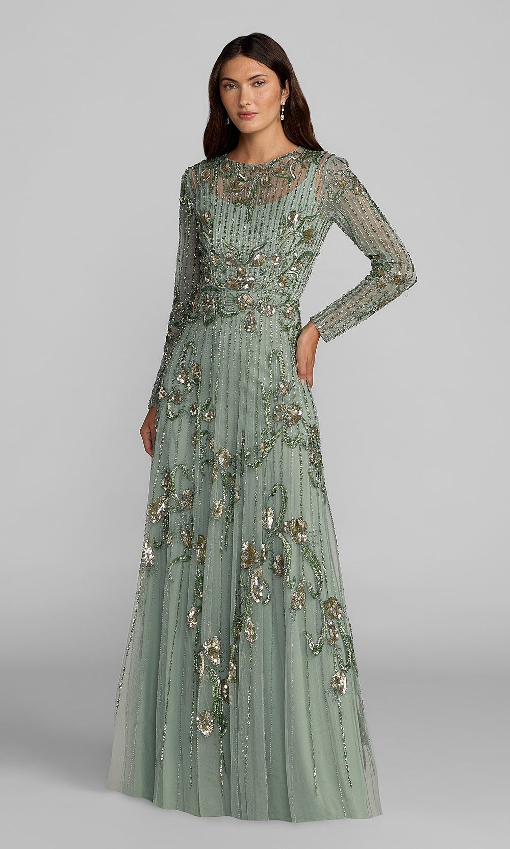 Mac Duggal 6238 Evening Dress - Sage - AB