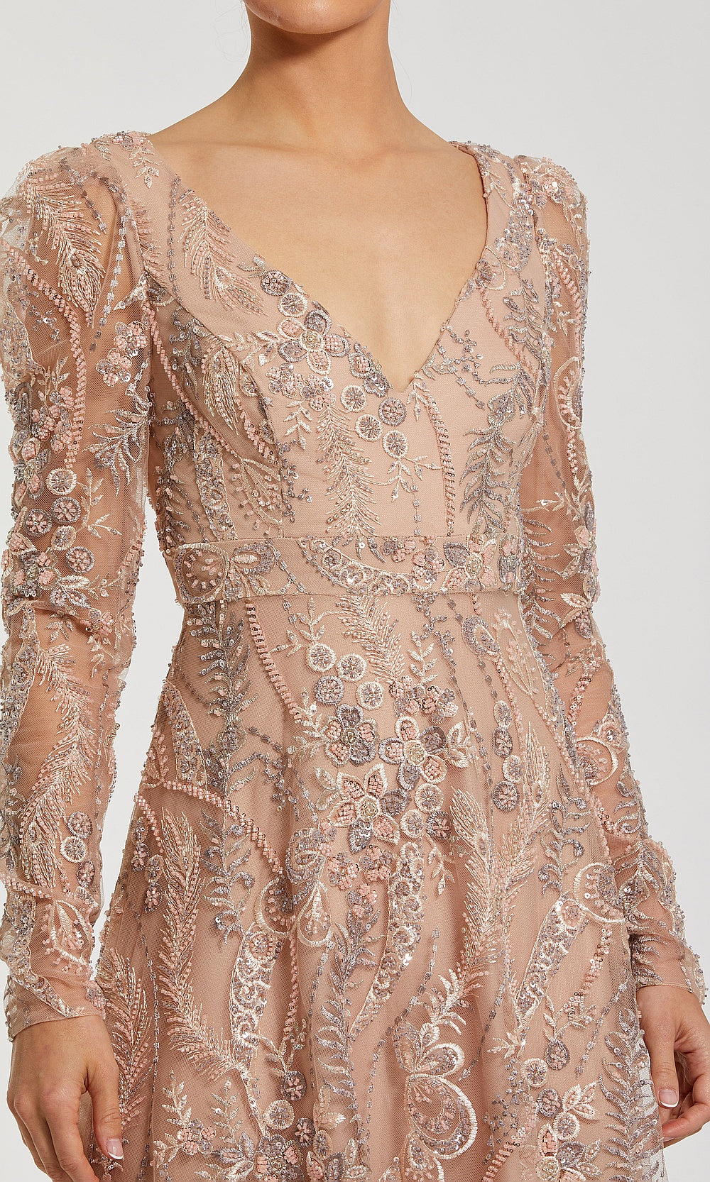 Mac Duggal 68908 Evening Dress - Taupe - CL