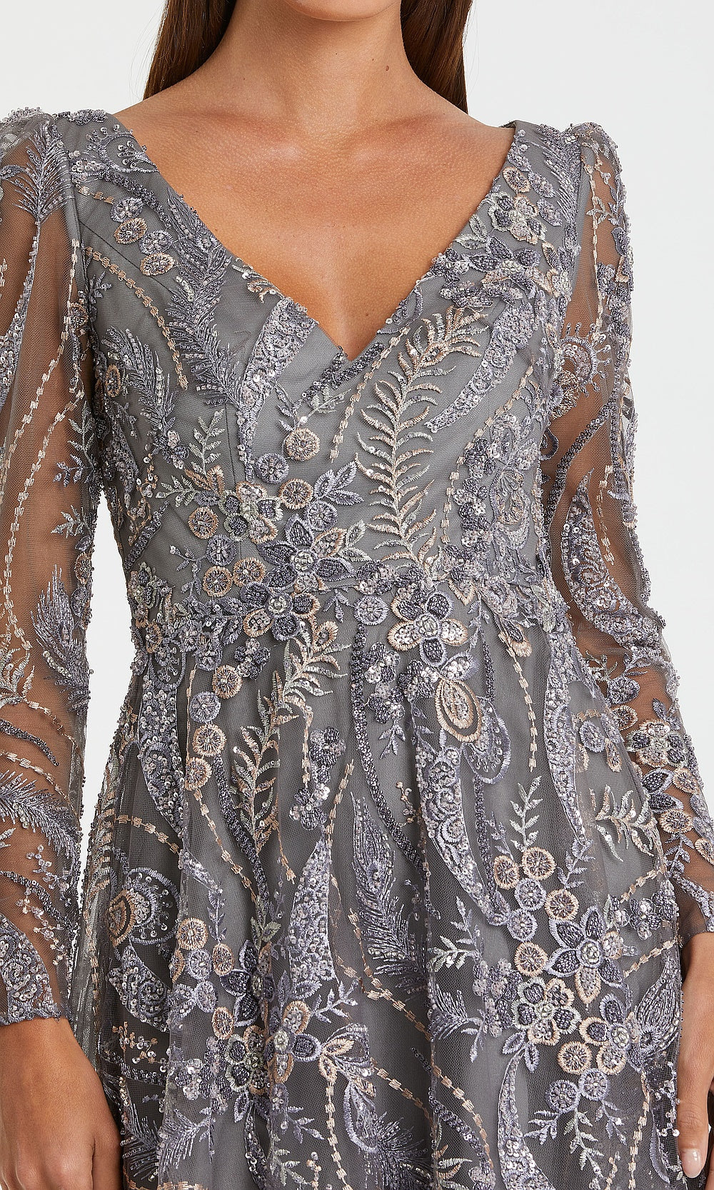 Mac Duggal 68913 Cocktail Dress - Charcoal - CL