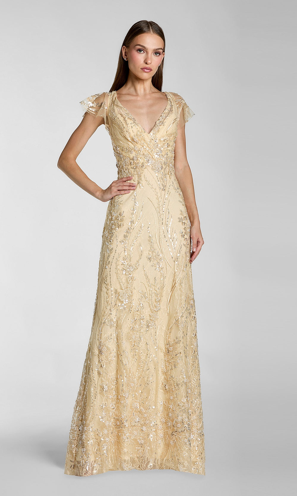 Mac Duggal 68914 Evening Dress - Gold - AB