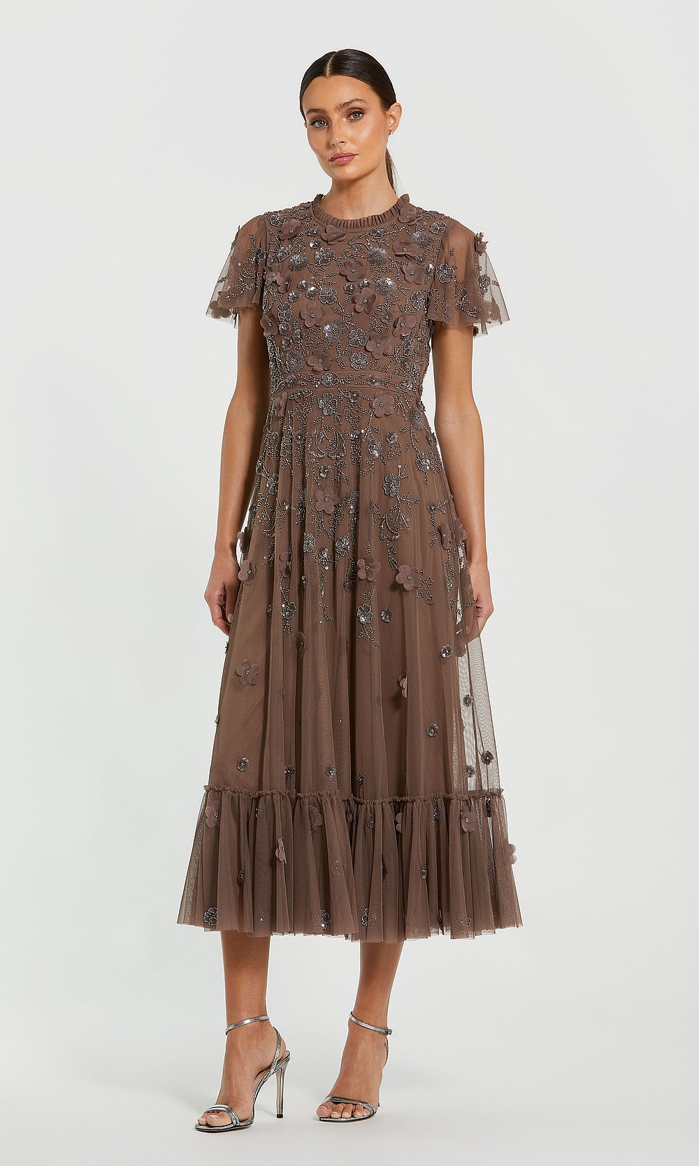 Mac Duggal 9212 Cocktail Dress - Chocolate - AB