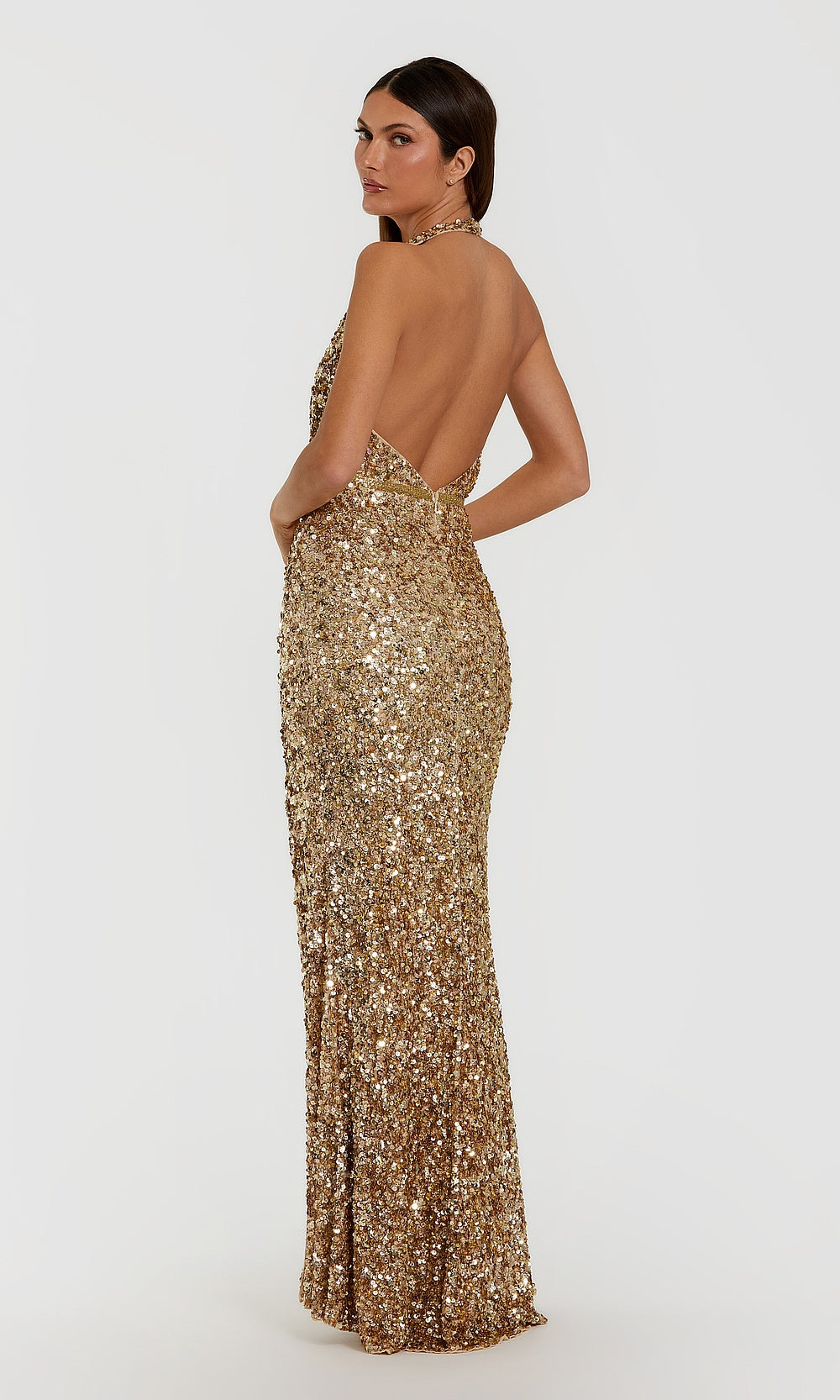 Mac Duggal 93745 Evening Dress - Gold - BK