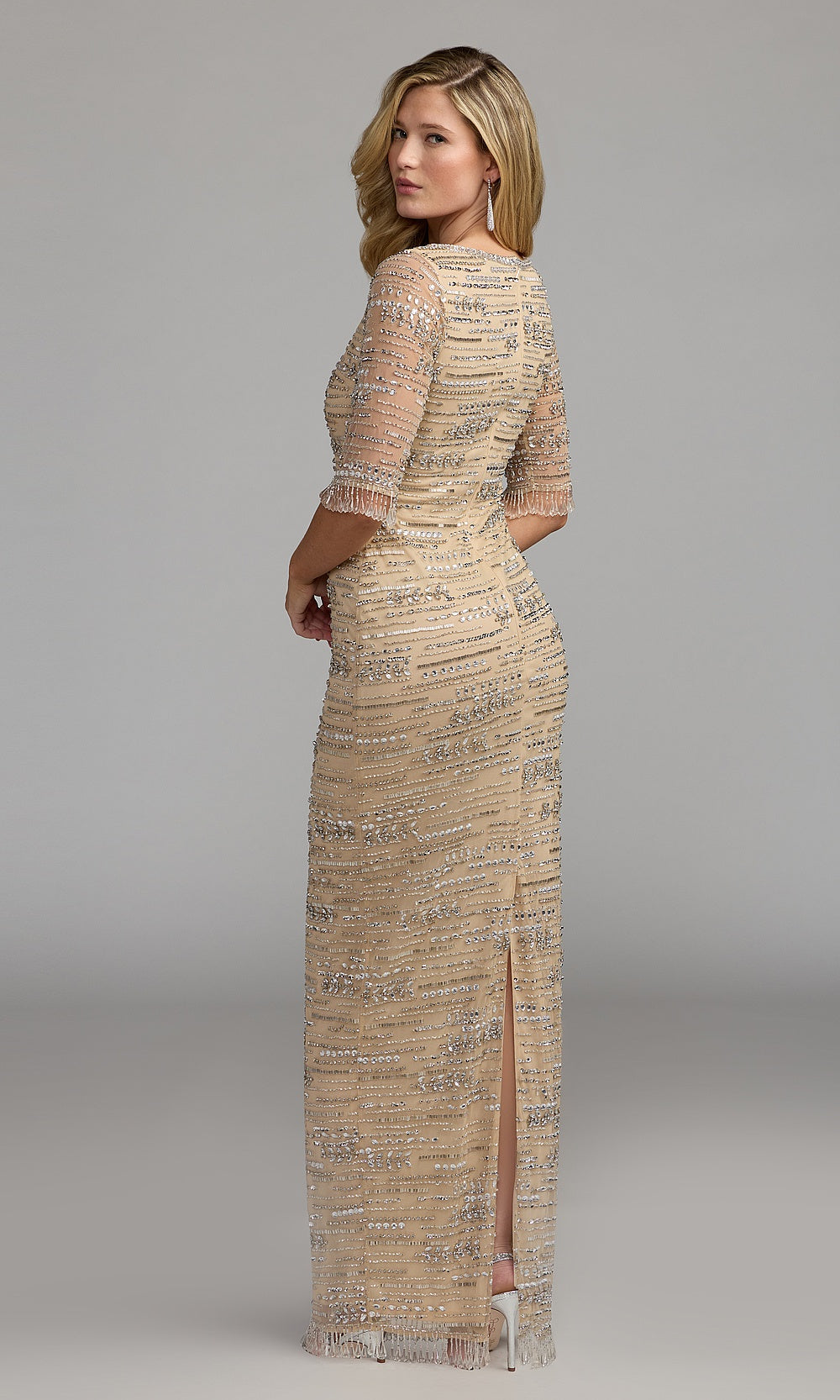 Mac Duggal 93832 Evening Dress - Nude - BK