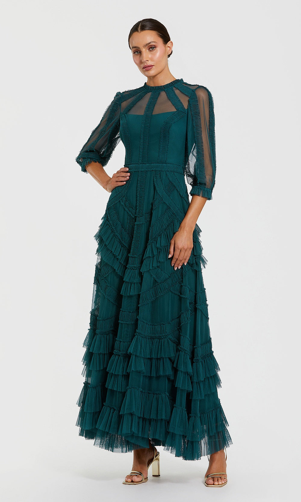 Mac Duggal 998251 Petite Dress Teal - AB