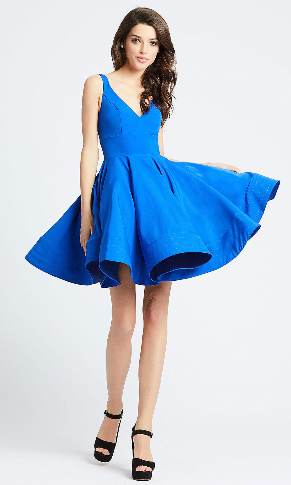 Bright blue short clearance dress