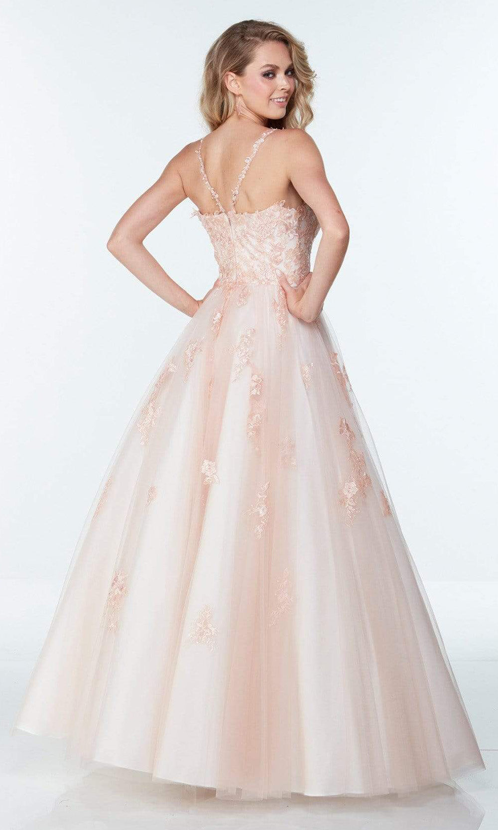 Alyce Paris - 61079 Lace Applique A-Line Gown In Pink