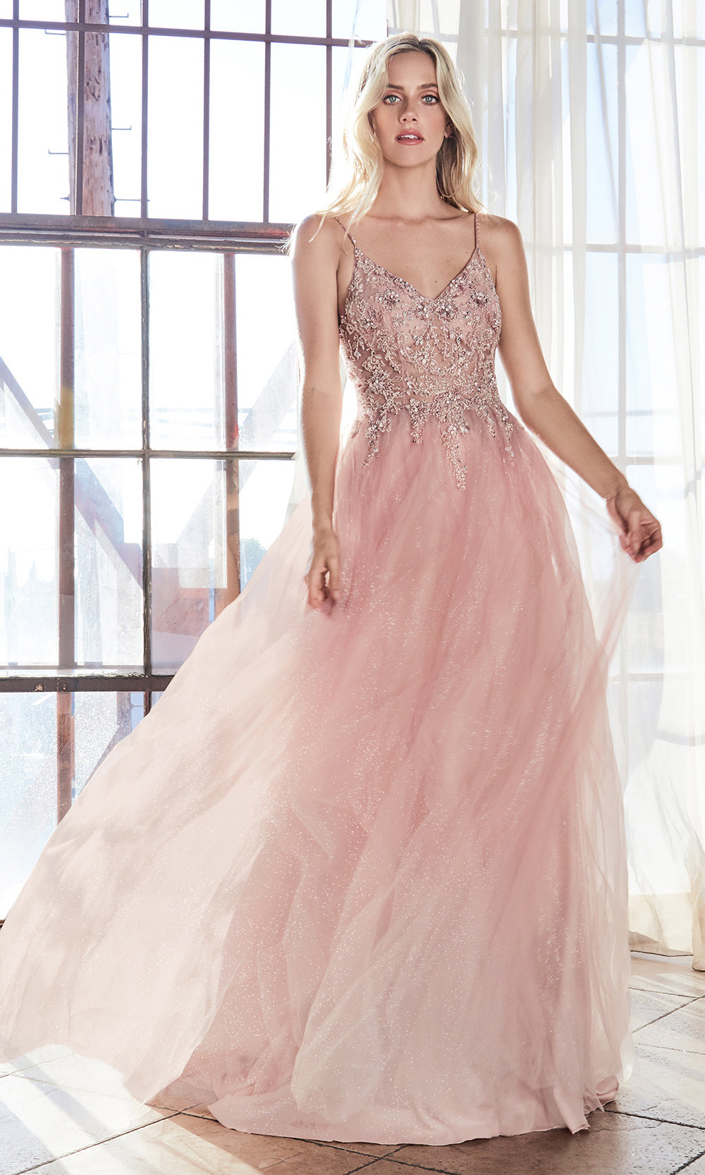 Cinderella Divine CD0164 Blush Pink Evening Dress