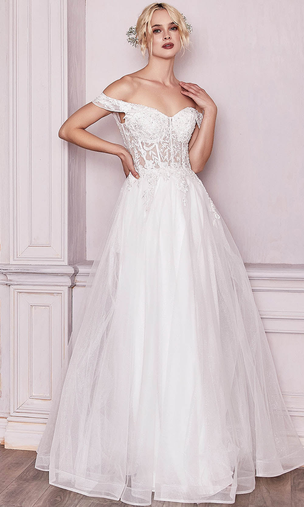 Ladivine Bridal CD961W In White