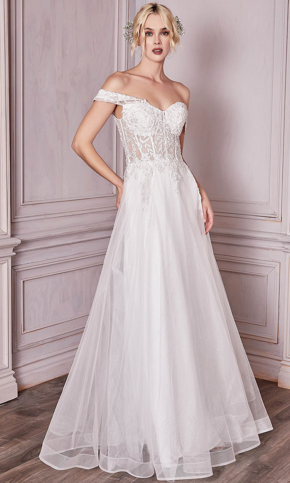 Ladivine Bridal CD961W In White