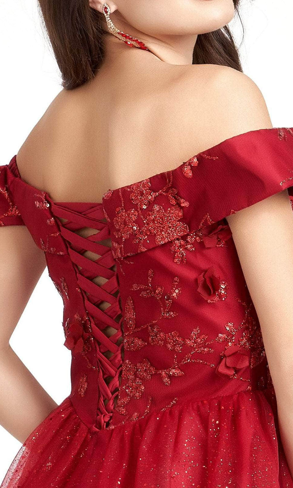 Elizabeth K GS1978 In Redgrade 8 grad dresses, graduation dresses