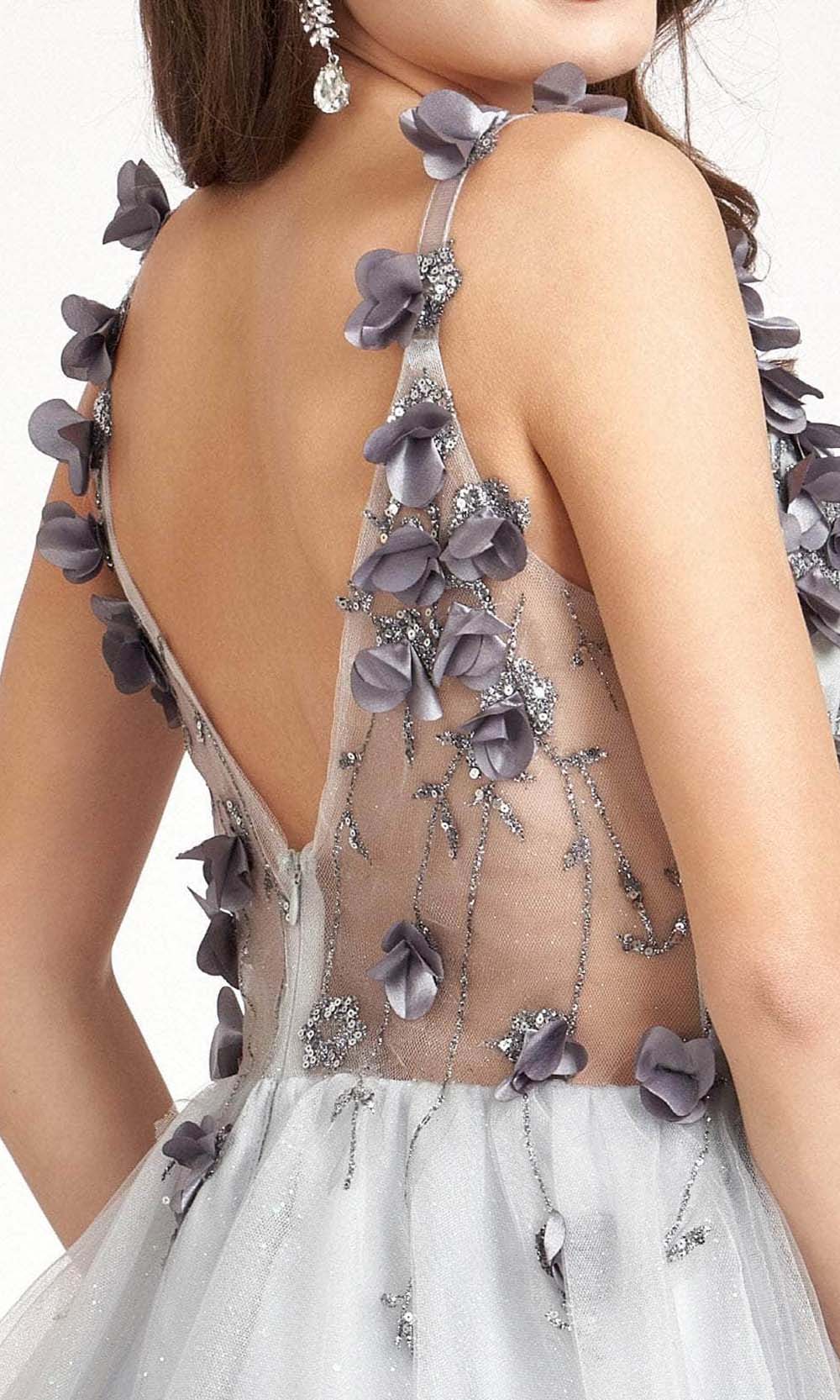 Elizabeth K GS1999 In Silver and Blackgrade 8 grad dresses, graduation dresses