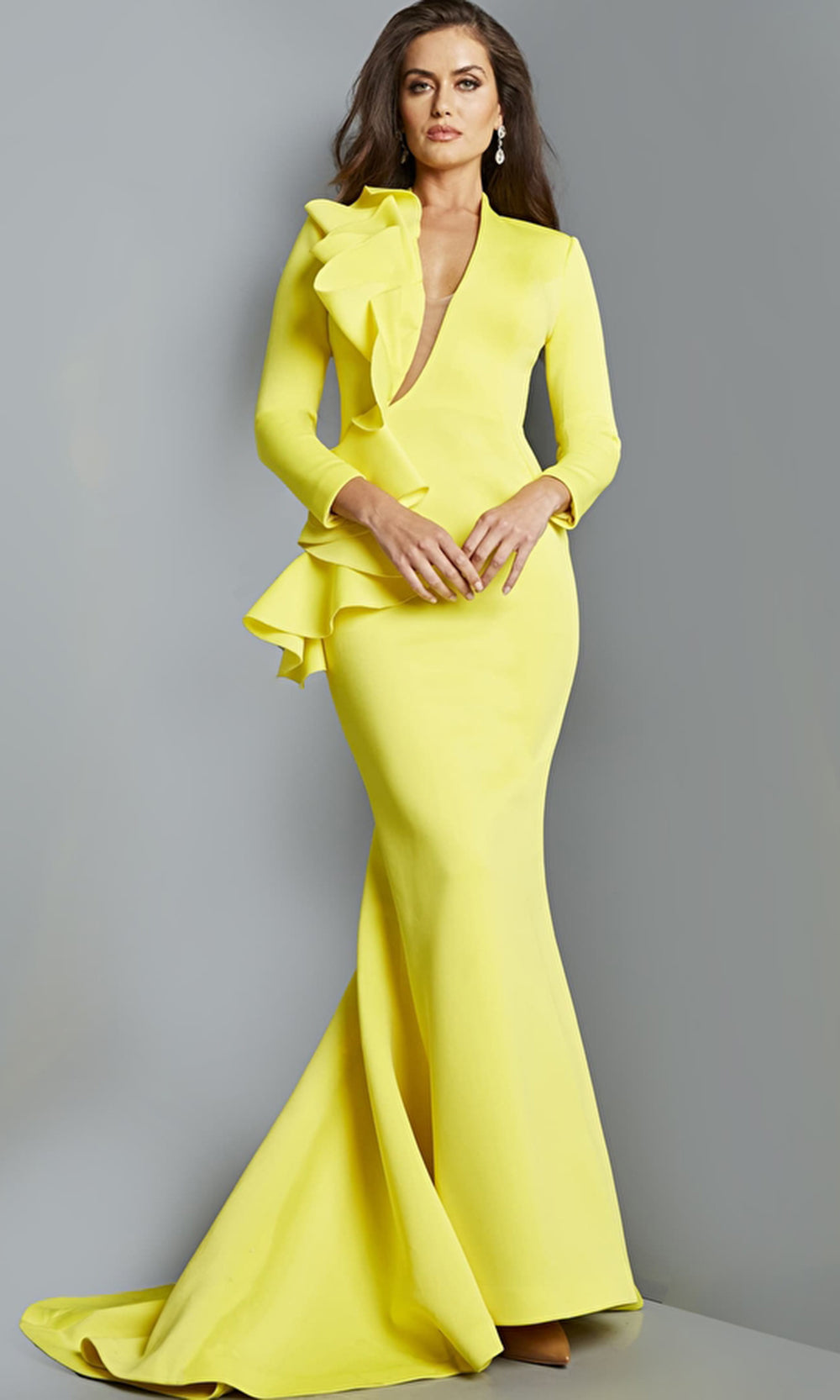 Jovani store yellow gown