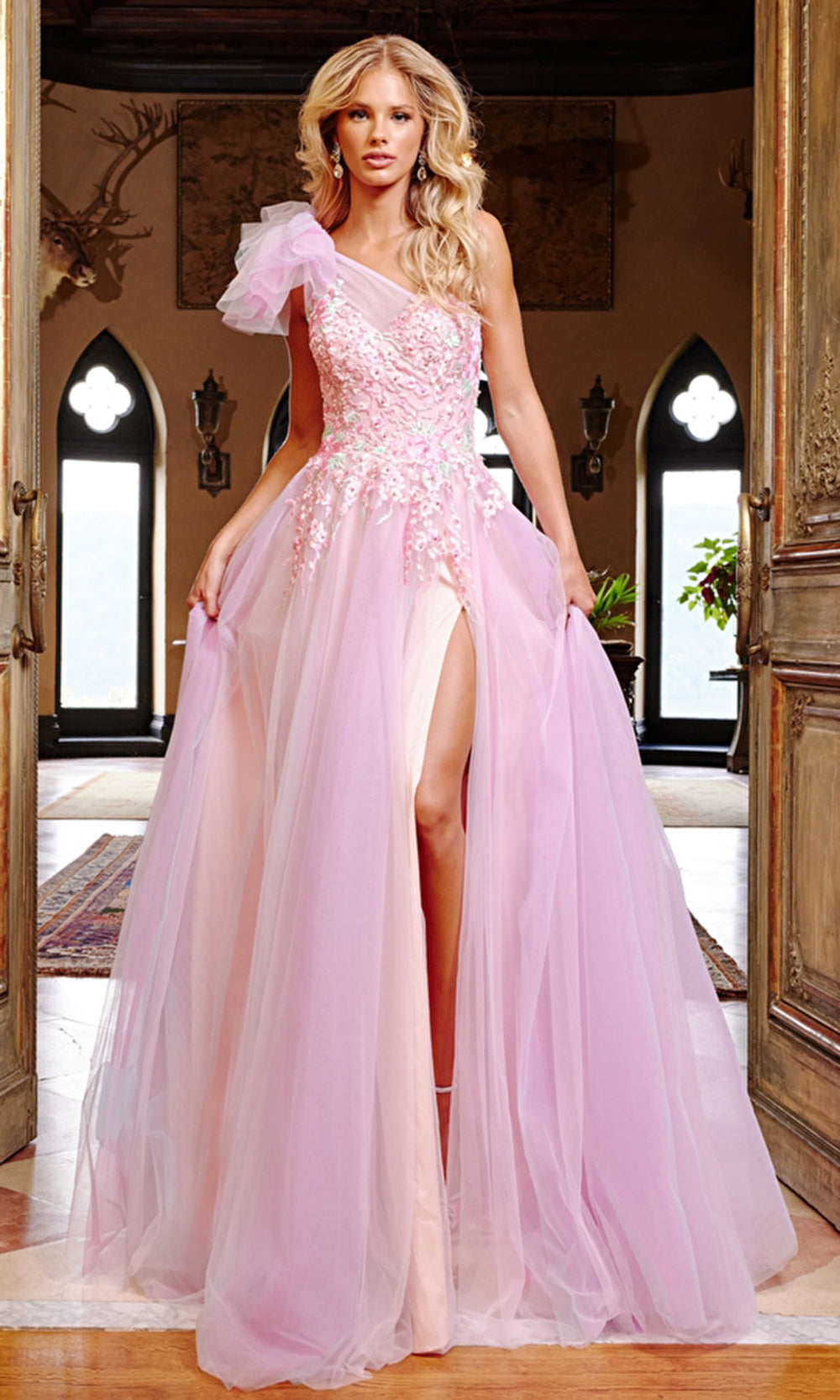 Jovani 23951 Pink Multi