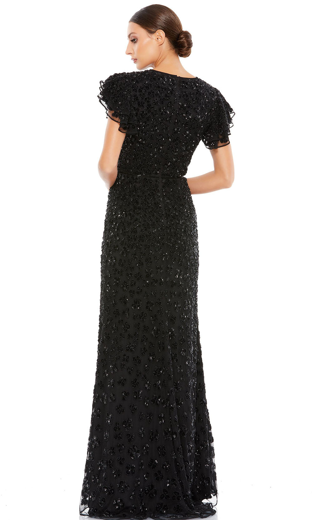 Mac Duggal - 10748D Embellished Long Dress In Black