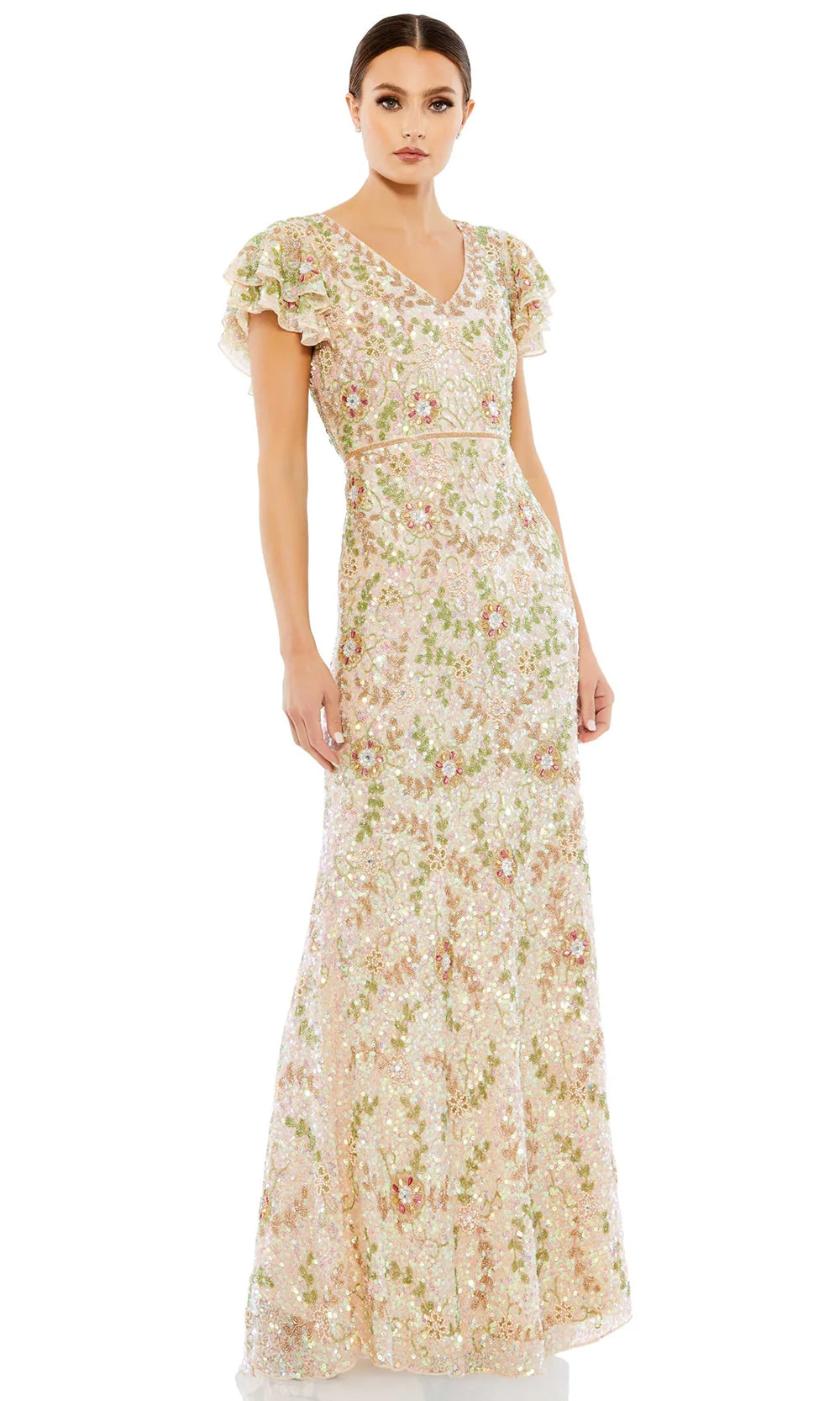 Mac Duggal 10772 Nude Multi