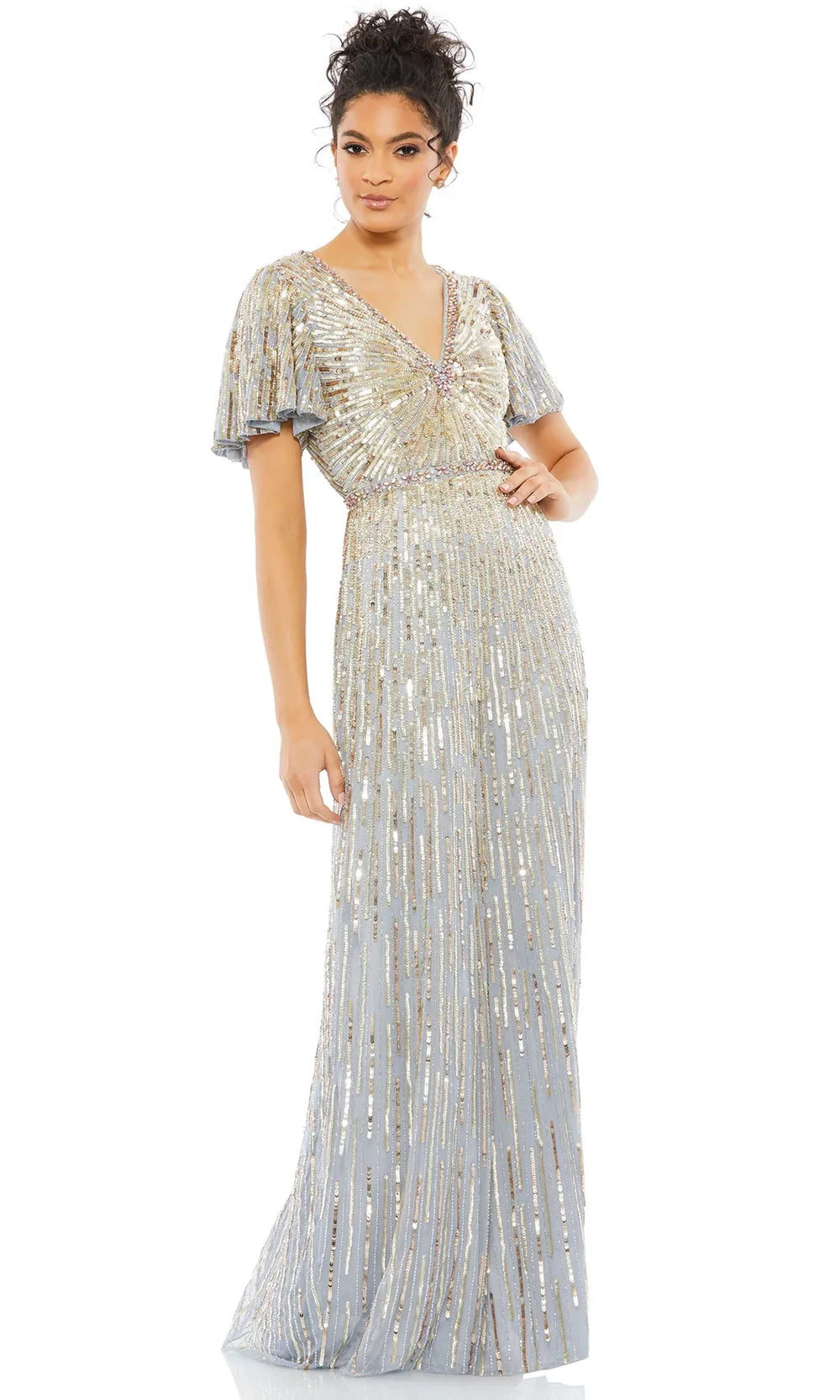 Mac Duggal 5538 Gray