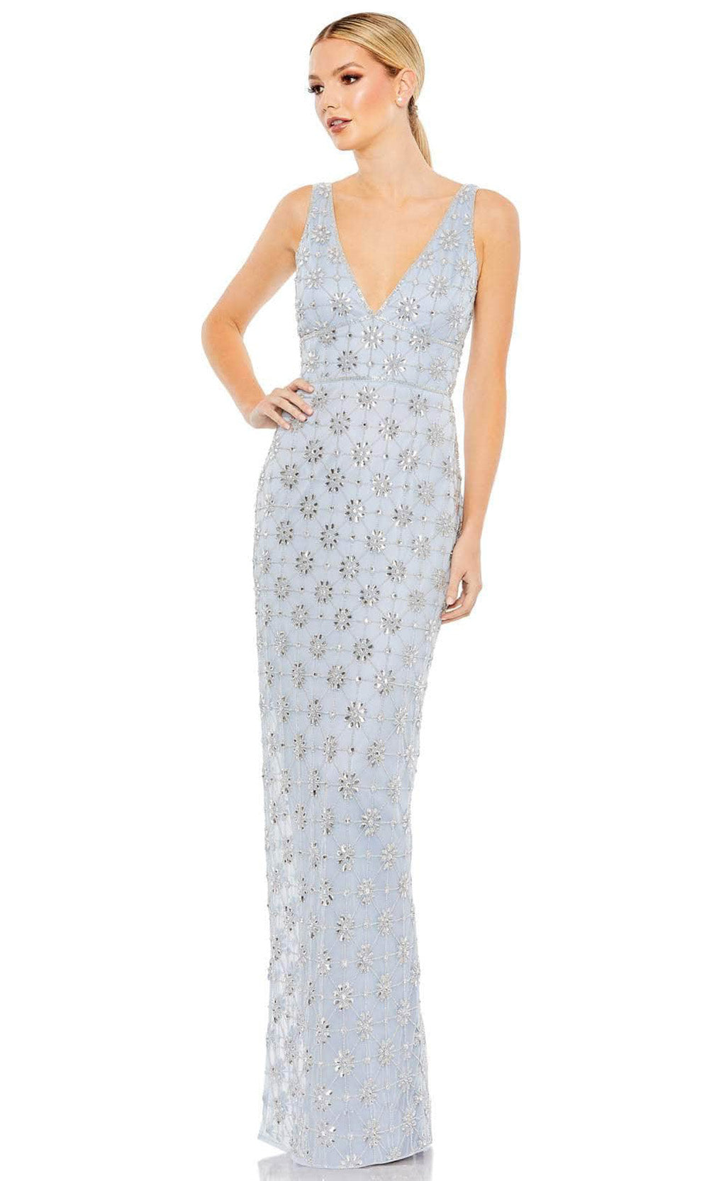 Mac Duggal 93744 In Blue and Neutral