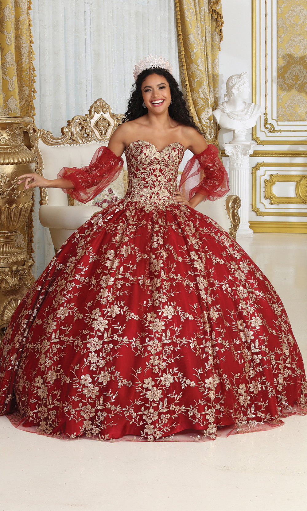 May Queen LK200 Burgundy/Gold