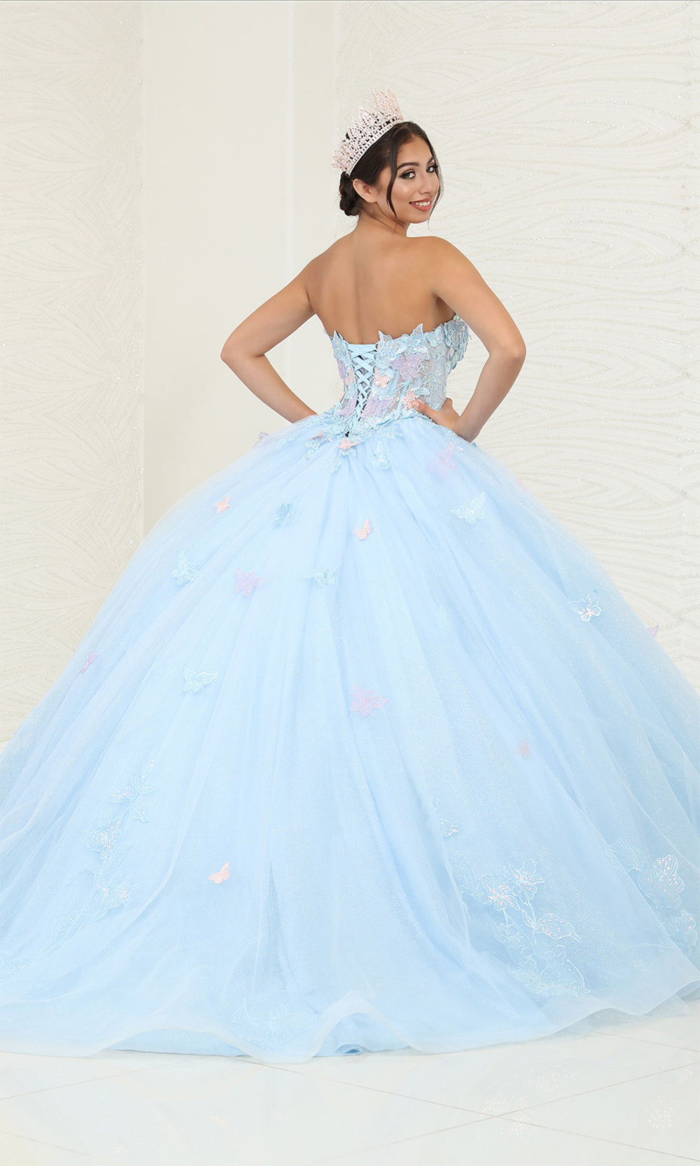 May Queen LK246 Baby Blue/Multi