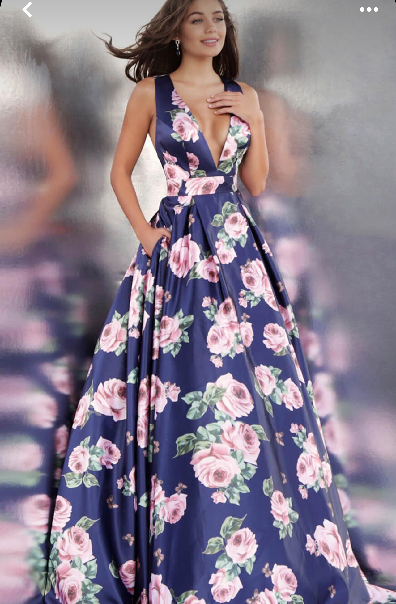 Jovani 66938 1 Floral Dress