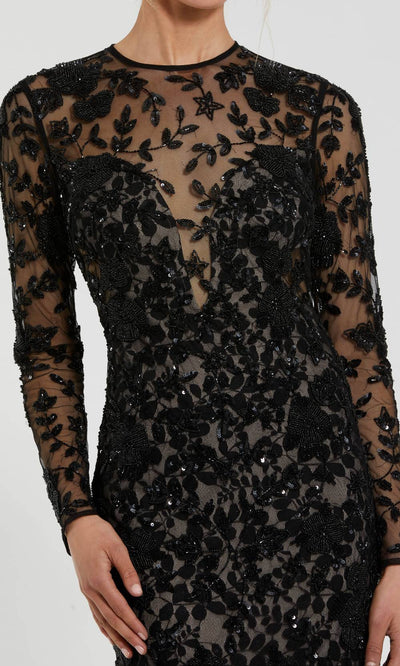 Mac Duggal 10821 Black Nude