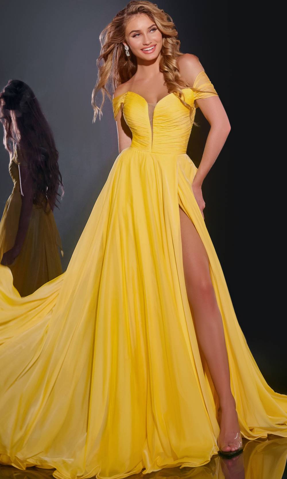 Jovani 43842 Yellow