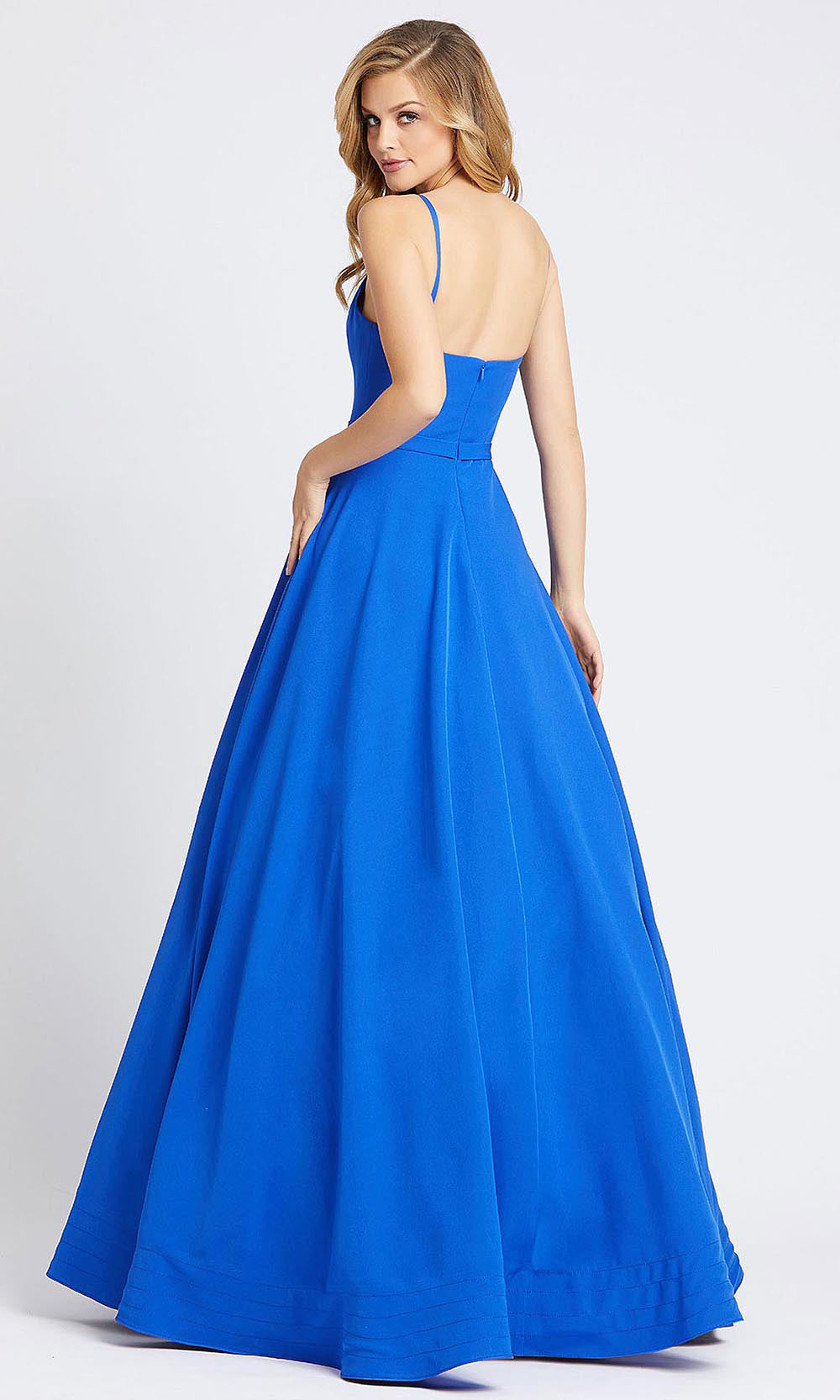 Mac Duggal - 48855I Sleeveless Fitted Bodice A-Line Dress In Blue