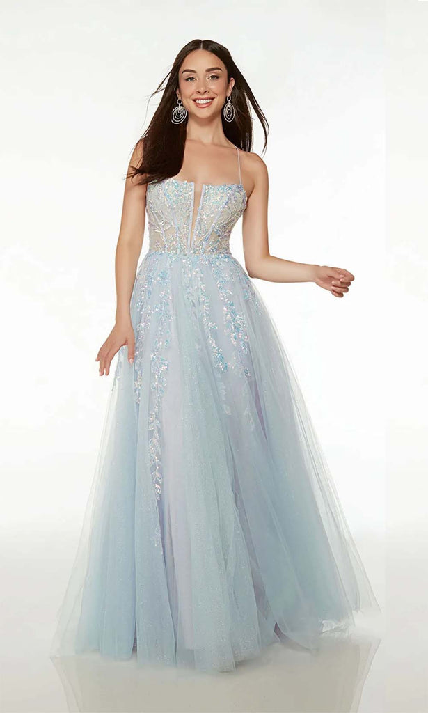 Formal Dress: 61601. Long, Strapless, A-line, Lace-up Back