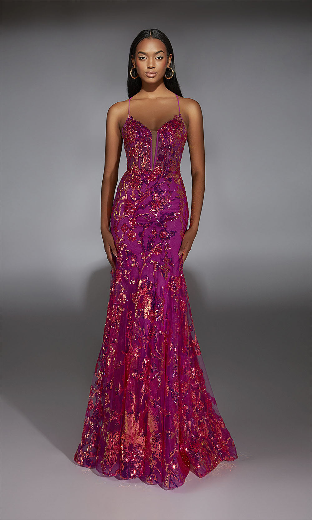 Alyce Paris 61854 Neon Purple/Pink