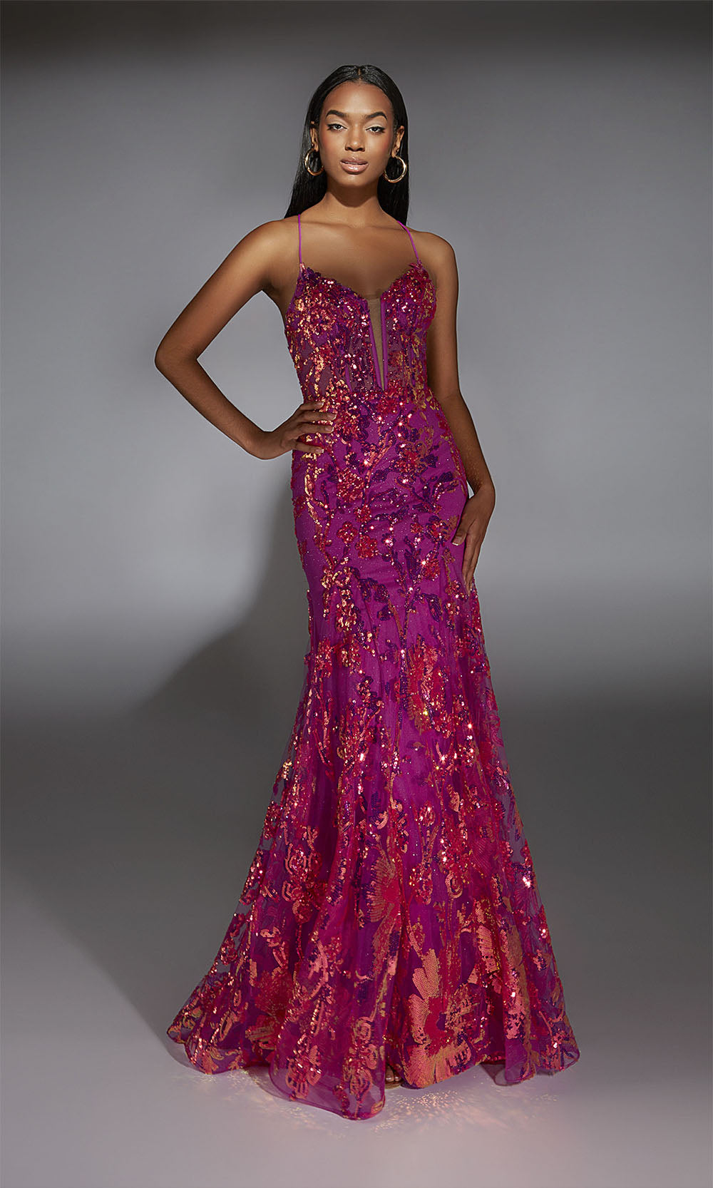 Alyce Paris 61854 Neon Purple/Pink